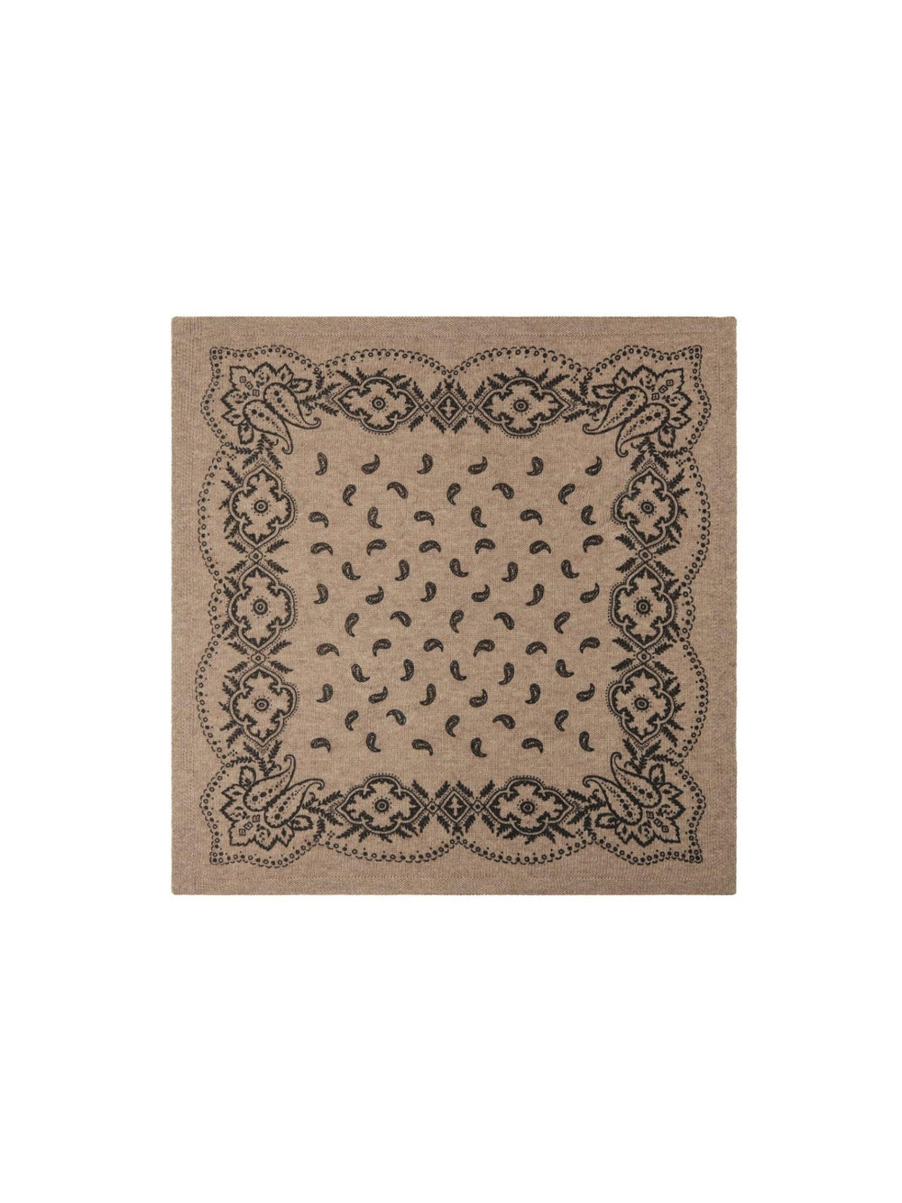 Adelina Paisley Knit Scarf Beige Melange | Accessories | Smuk