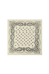 Adelina Paisley Knit Scarf Off White
