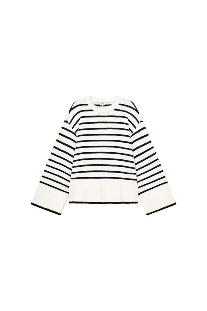 Adoni Knitted Sweater Black Stripe | Genser | Smuk