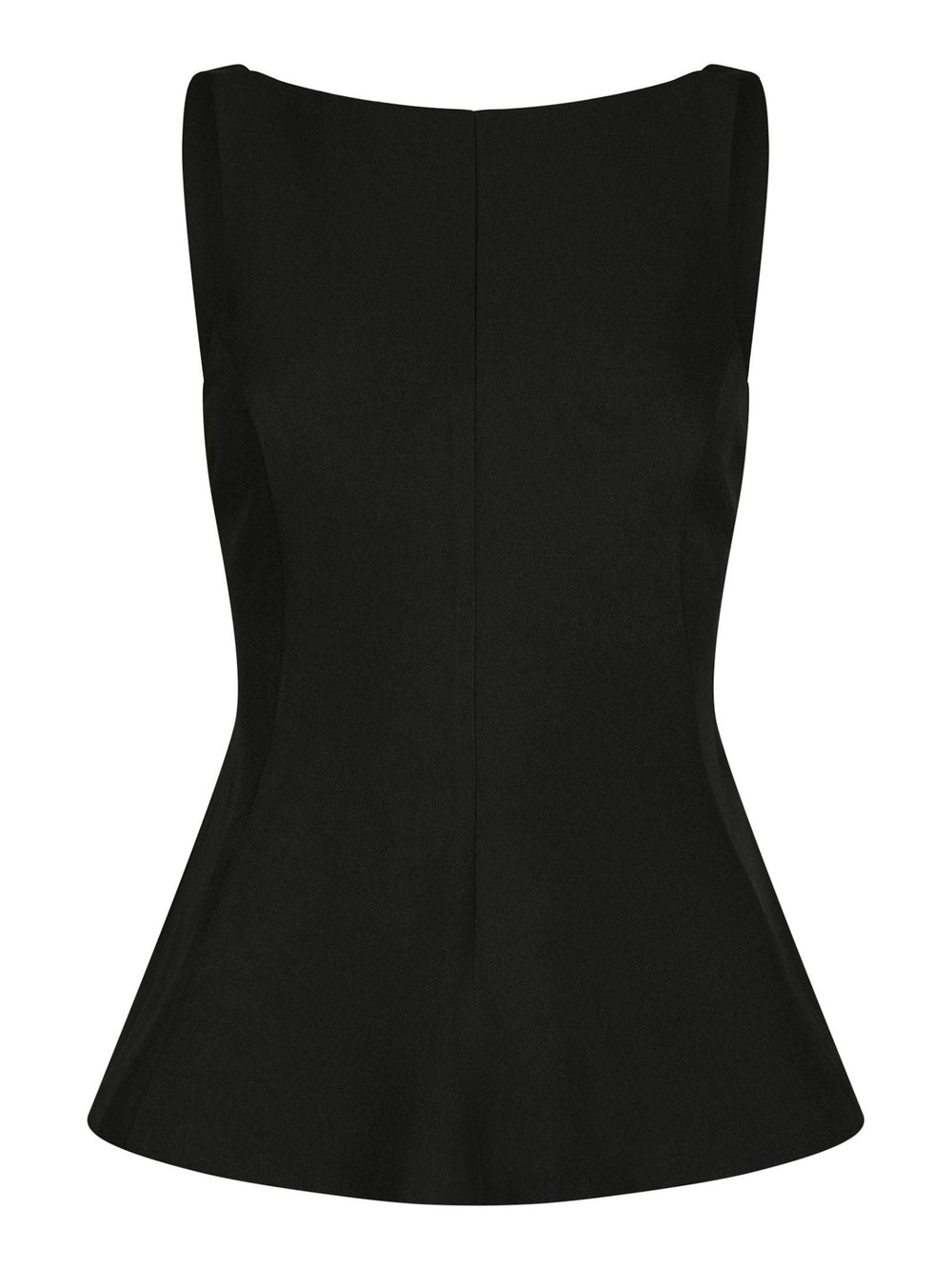 Agape Structure Tie Top Black | Topper | Smuk