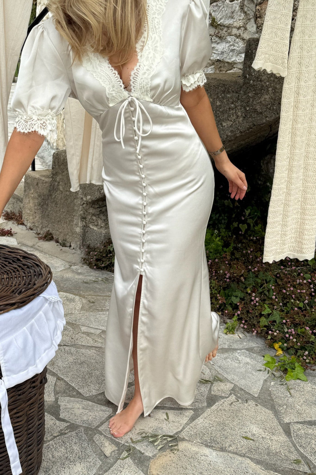 Agnete Long Dress Off White | Kjoler | Smuk - Dameklær på nett