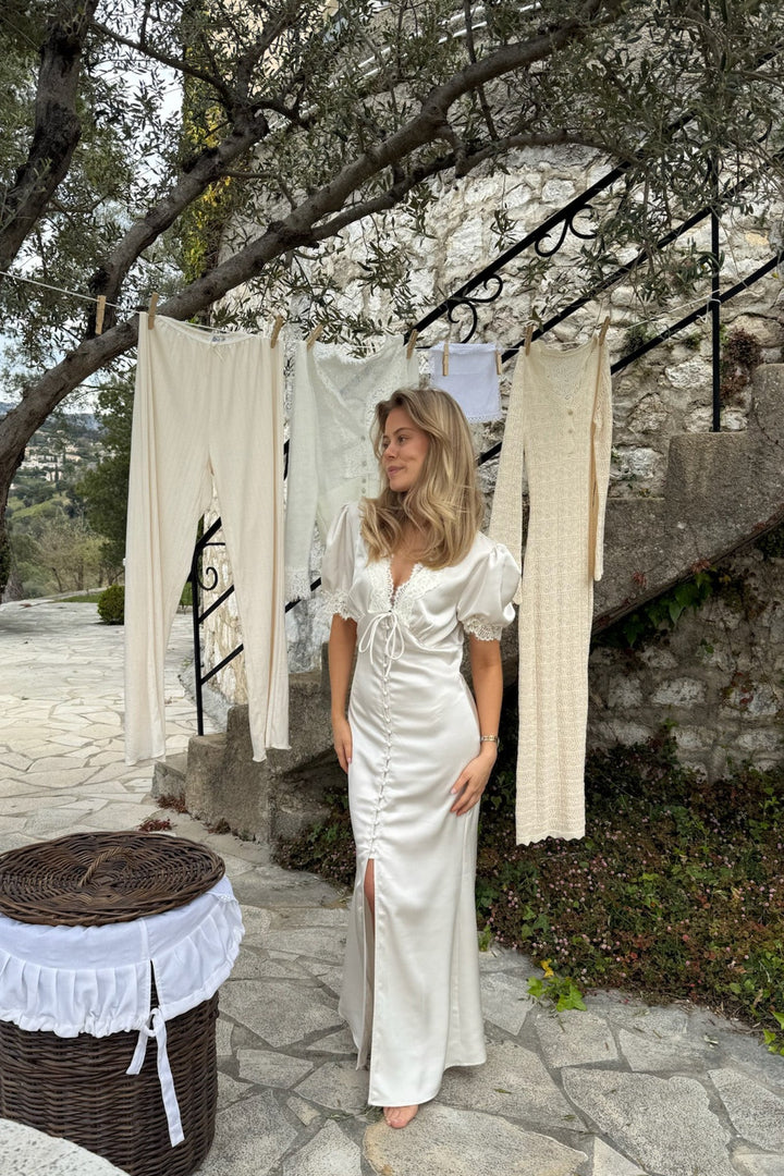 Agnete Long Dress Off White | Kjoler | Smuk - Dameklær på nett