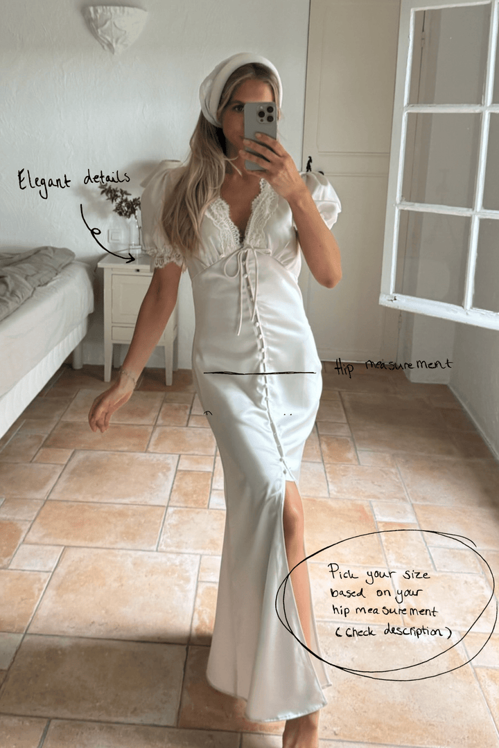 Agnete Long Dress Off White | Kjoler | Smuk - Dameklær på nett