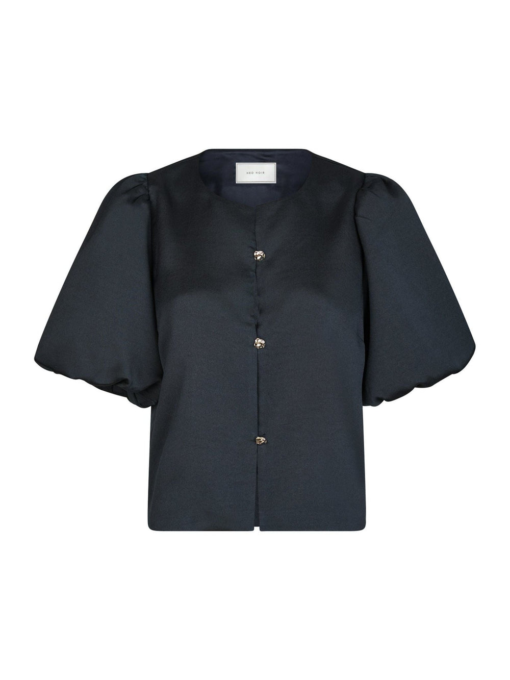 Aisa Dull Satin Blouse Navy | Skjorter og bluser | Smuk - Dameklær på nett