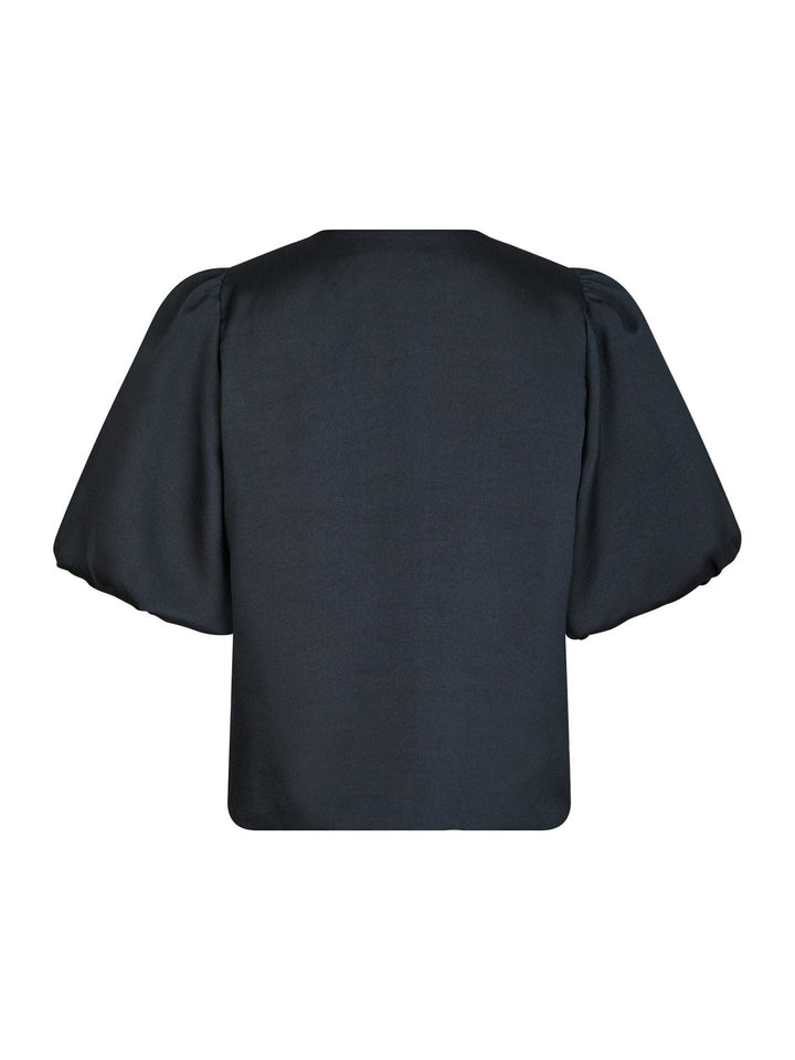 Aisa Dull Satin Blouse Navy | Skjorter og bluser | Smuk - Dameklær på nett