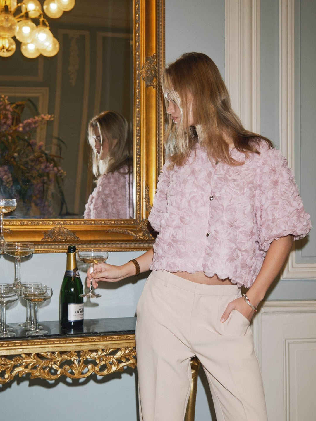 Aisa Flower Blouse Rose | Skjorter og bluser | Smuk