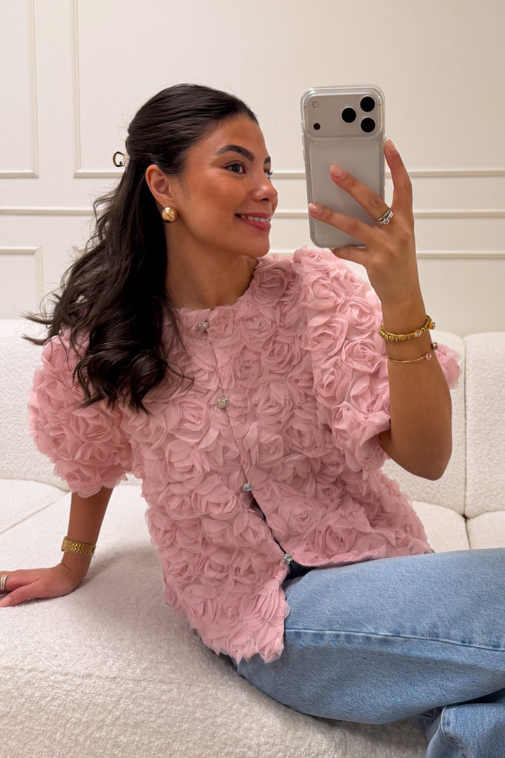 Aisa Flower Blouse Rose | Skjorter og bluser | Smuk