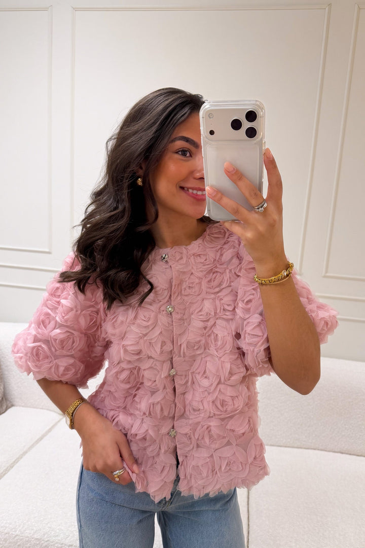 Aisa Flower Blouse Rose | Skjorter og bluser | Smuk