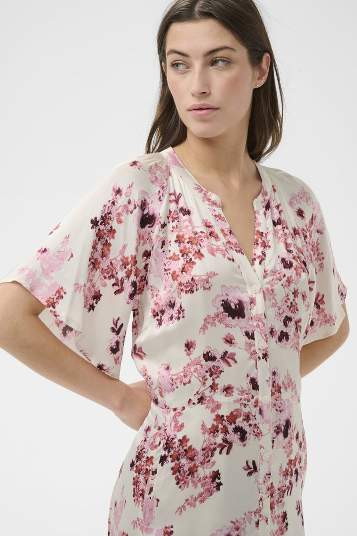 Alaja Dress Pink Shadow Flower Print | Kjoler | Smuk