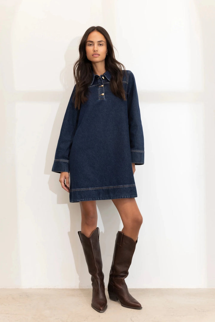 Alba Dress Dark Blue | Kjoler | Smuk