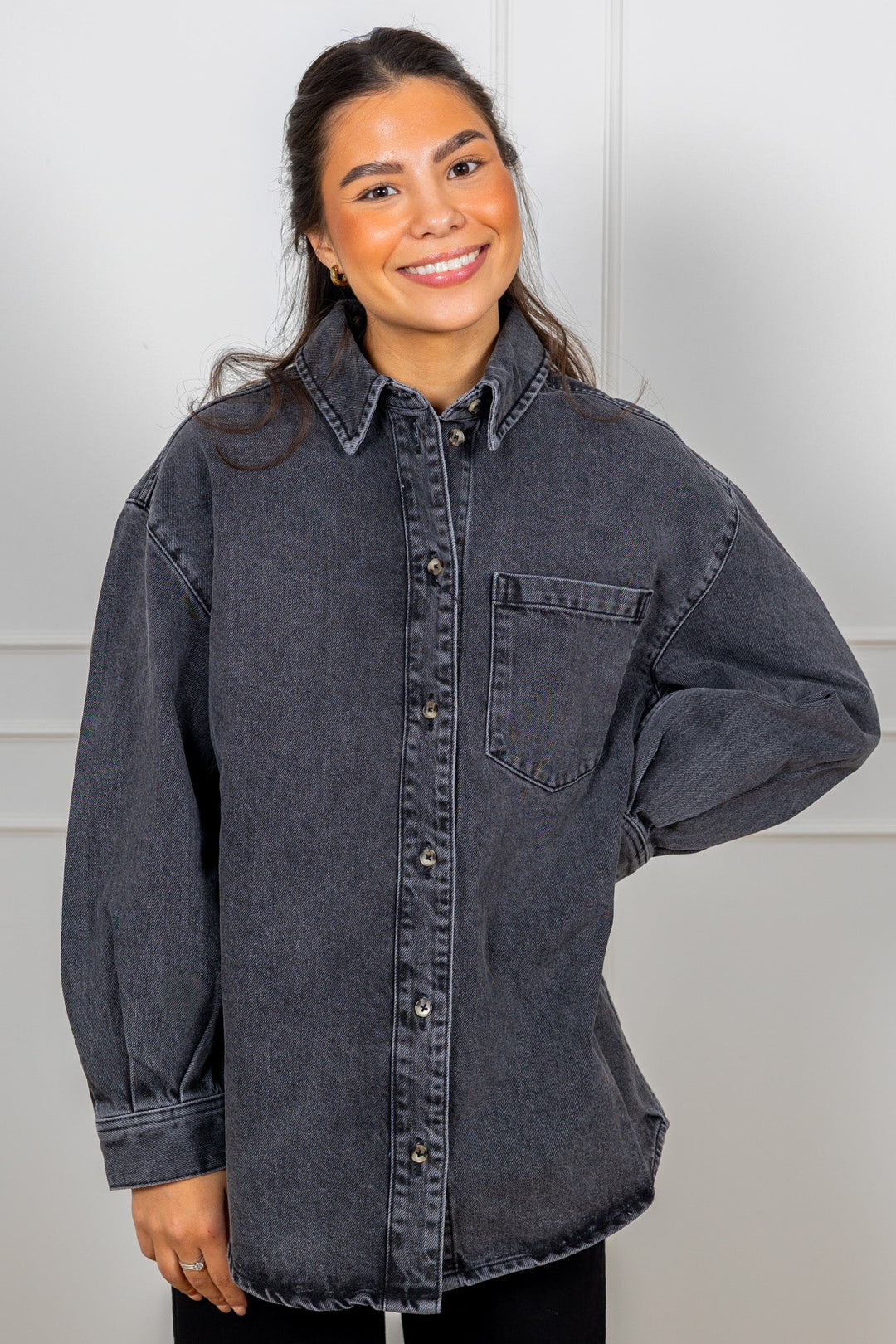 Alex Shirt Grey | Skjorter og bluser | Smuk