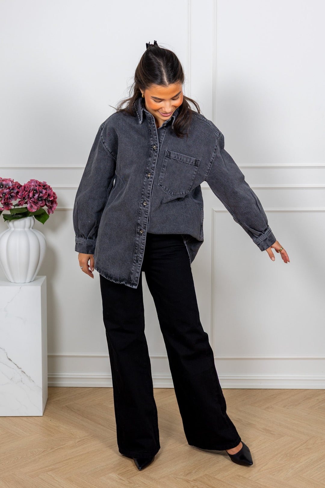 Alex Shirt Grey | Skjorter og bluser | Smuk