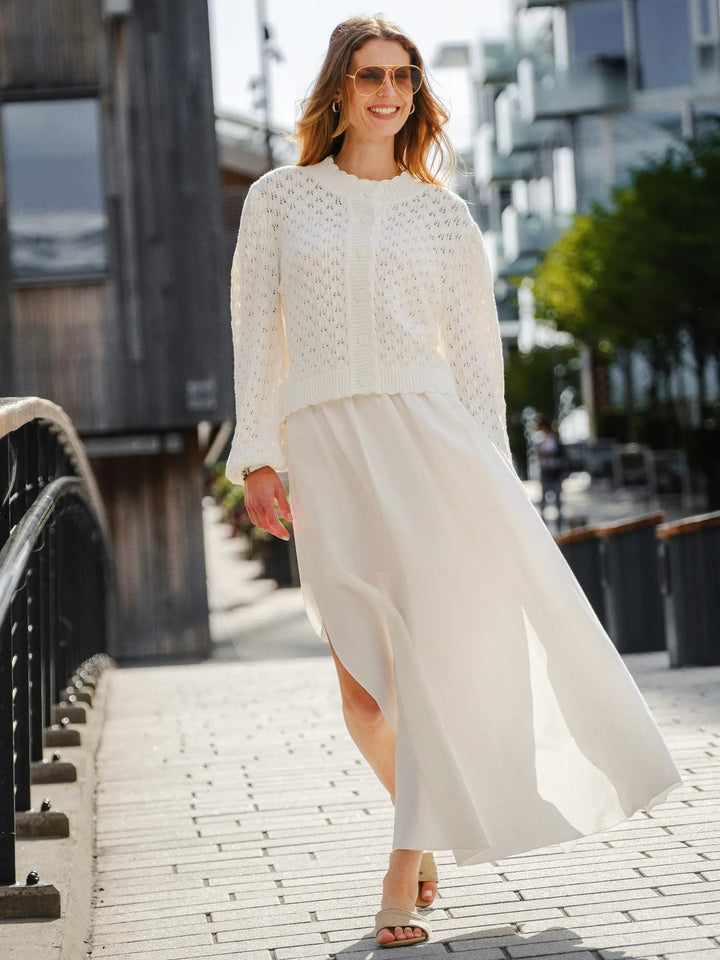 Alexandra Cardigan White | Genser | Smuk
