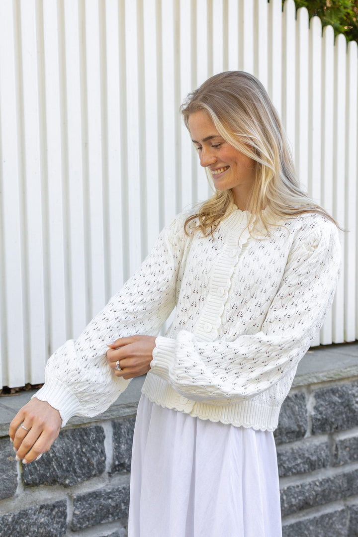 Alexandra Cardigan White | Genser | Smuk