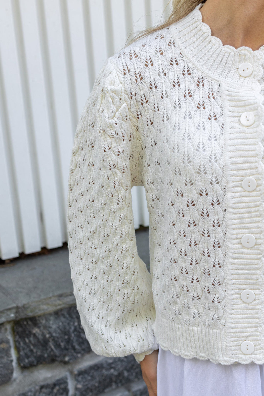 Alexandra Cardigan White | Genser | Smuk