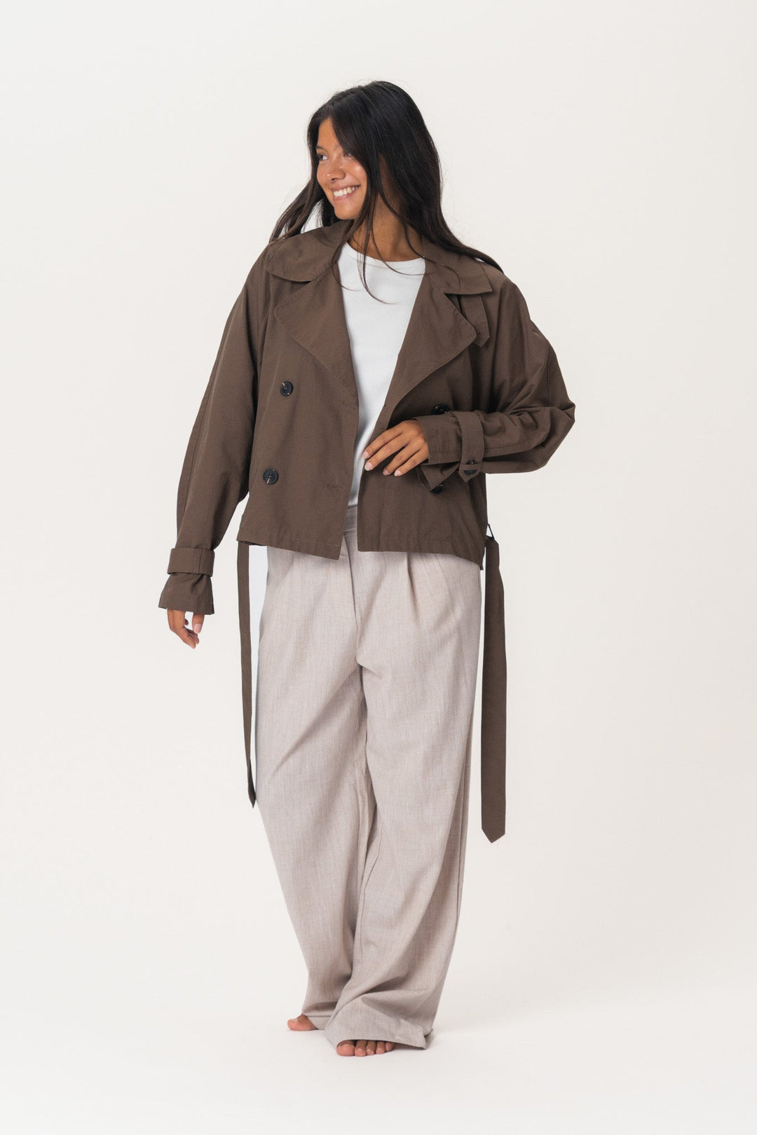 Alma Trenchcoat Dark Brown | Yttertøy | Smuk - Dameklær på nett