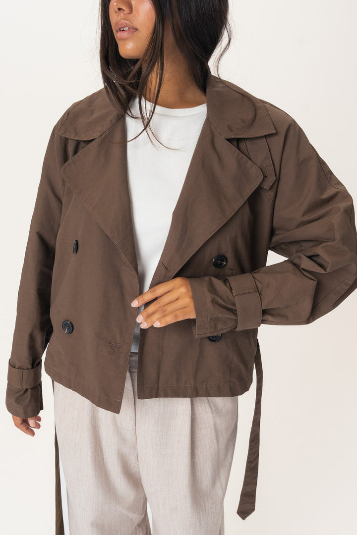 Alma Trenchcoat Dark Brown | Yttertøy | Smuk - Dameklær på nett