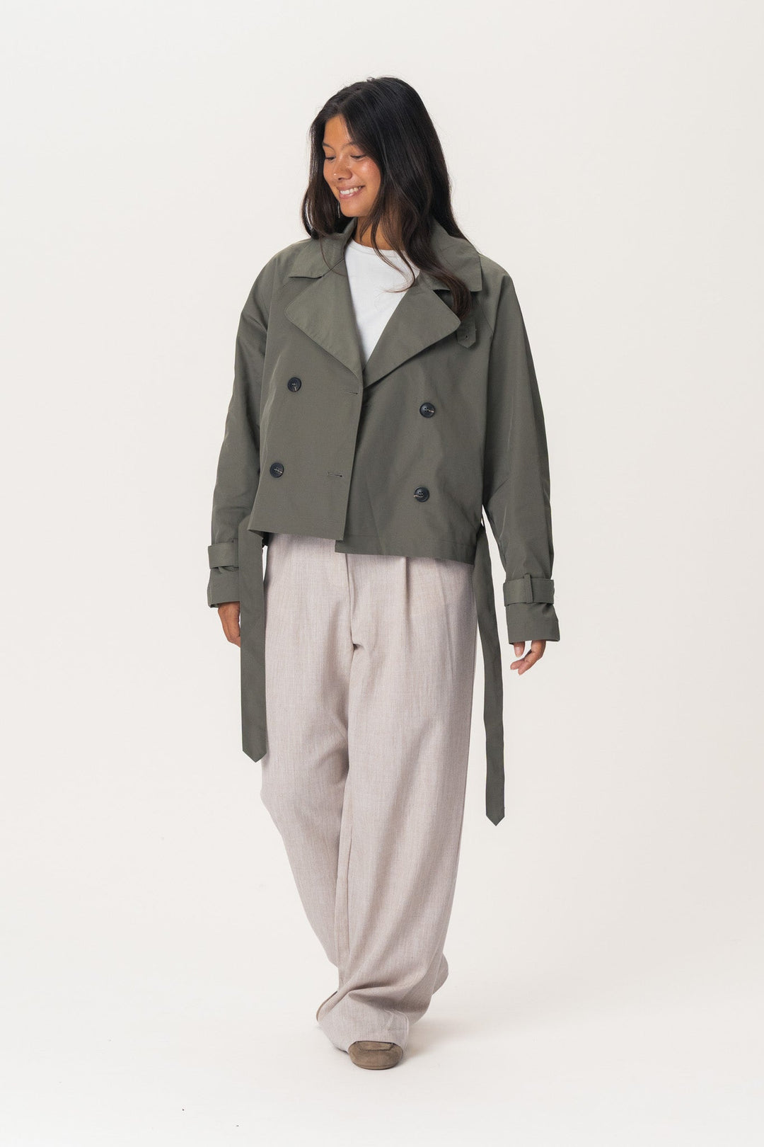 Alma Trenchcoat Green | Yttertøy | Smuk