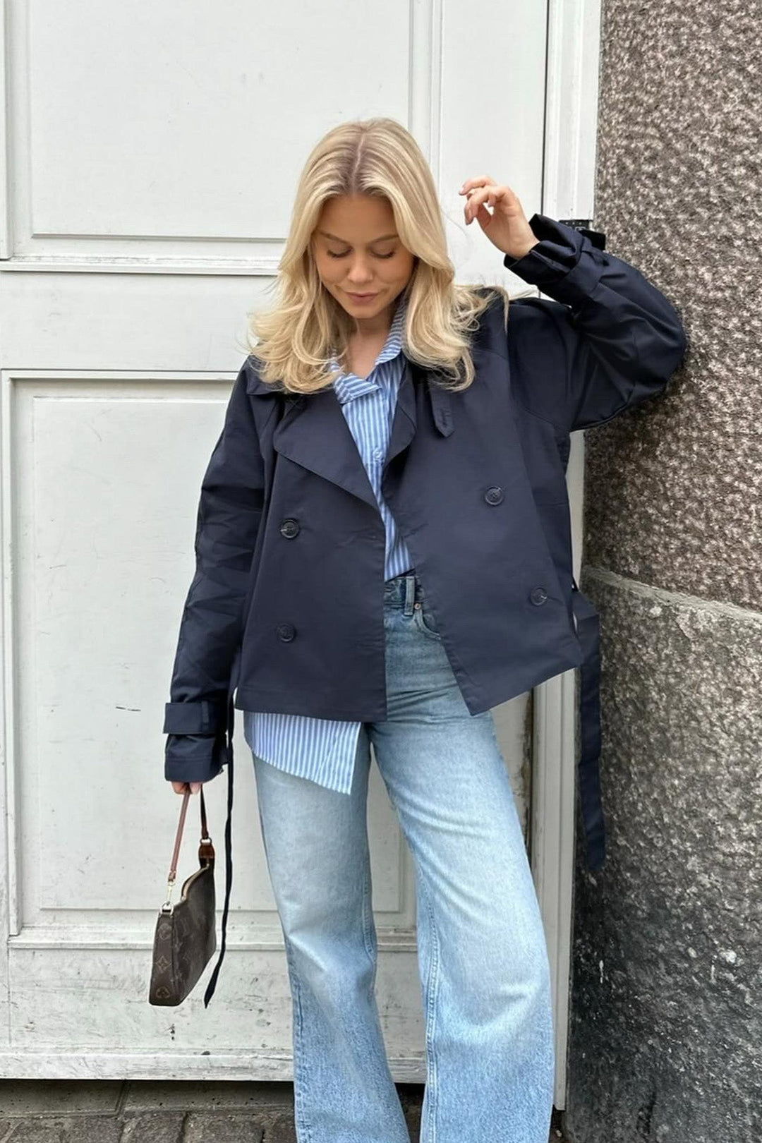 Alma Trenchcoat Navy | Yttertøy | Smuk - Dameklær på nett