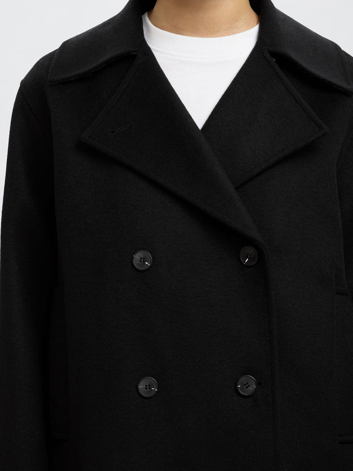 Alma Wool Blend Jacket Black | Yttertøy | Smuk - Dameklær på nett