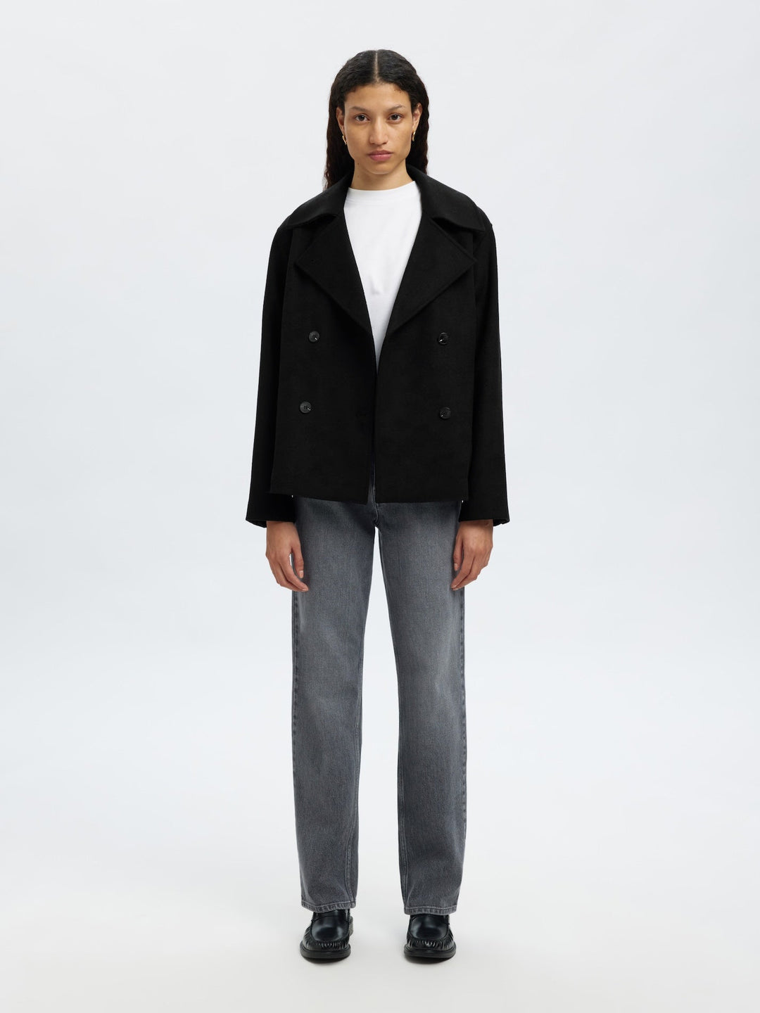 Alma Wool Blend Jacket Black | Yttertøy | Smuk - Dameklær på nett