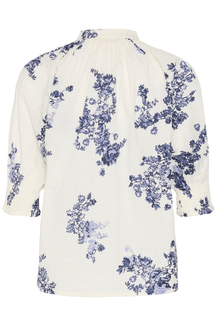Almeras Shirt Blue Shadow Flower Print | Skjorter og bluser | Smuk