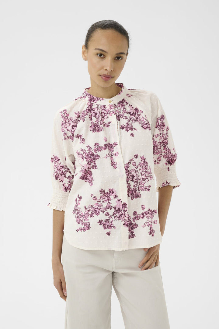 Almeras Shirt Pink Shadow Flower Print | Skjorter og bluser | Smuk