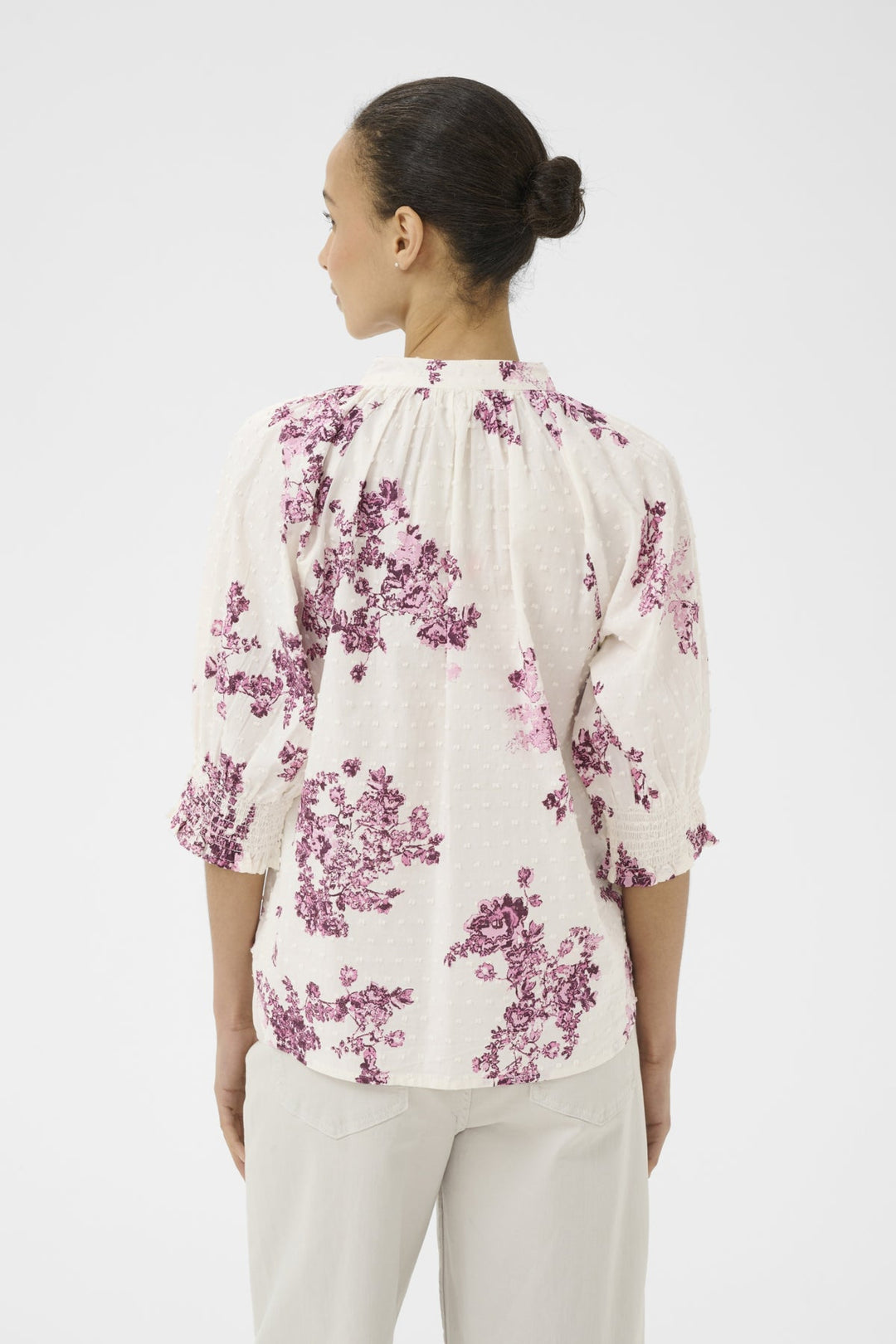 Almeras Shirt Pink Shadow Flower Print | Skjorter og bluser | Smuk