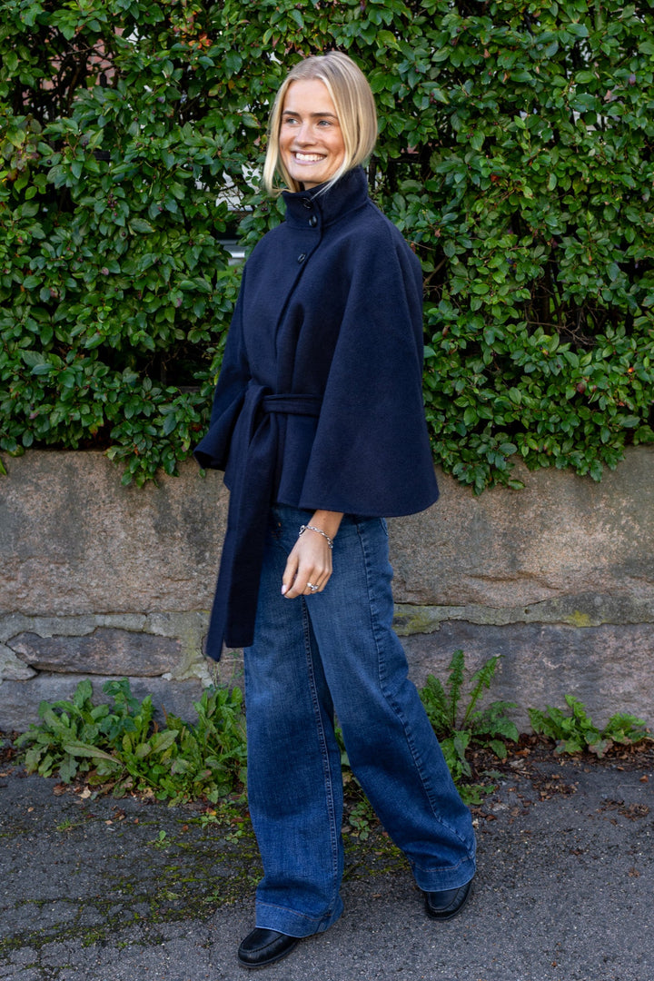 Almio Handmade Wool Blend Jacket Navy Blazer | Yttertøy | Smuk