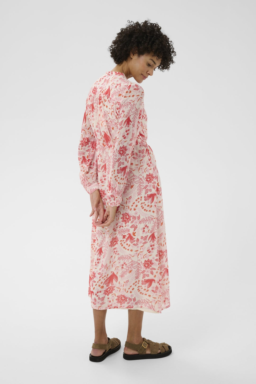 Altina Dress Poppy Red Bird Print | Kjoler | Smuk
