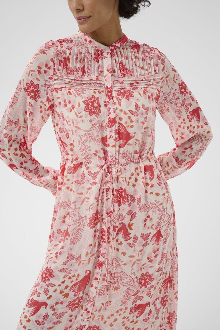 Altina Dress Poppy Red Bird Print | Kjoler | Smuk
