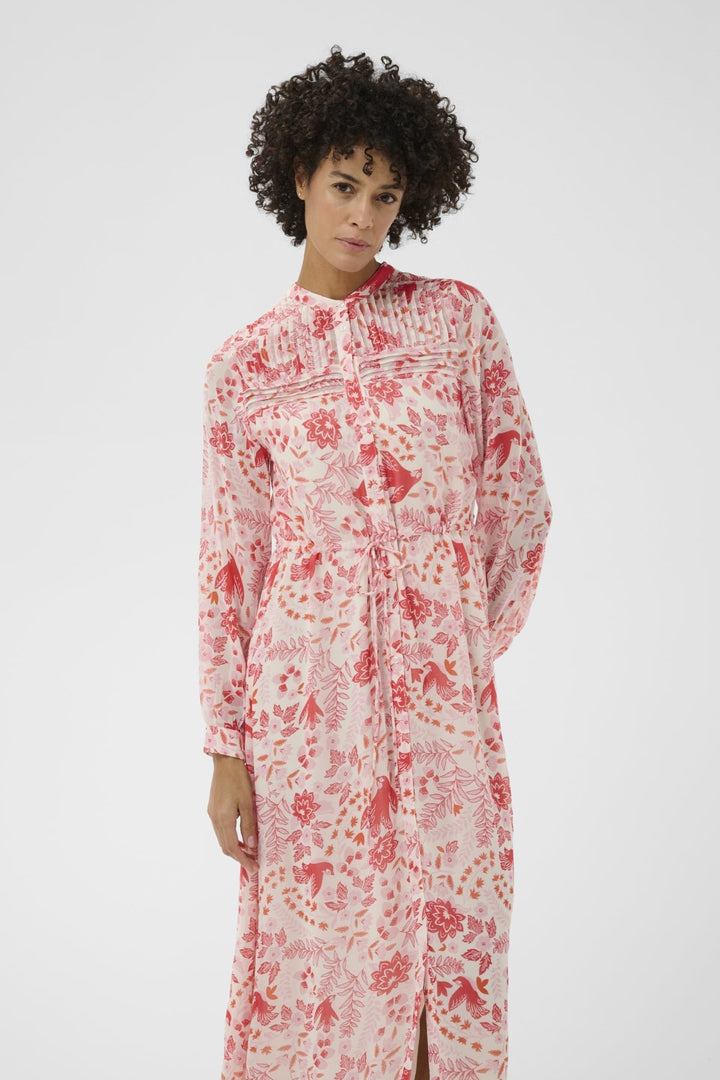 Altina Dress Poppy Red Bird Print | Kjoler | Smuk