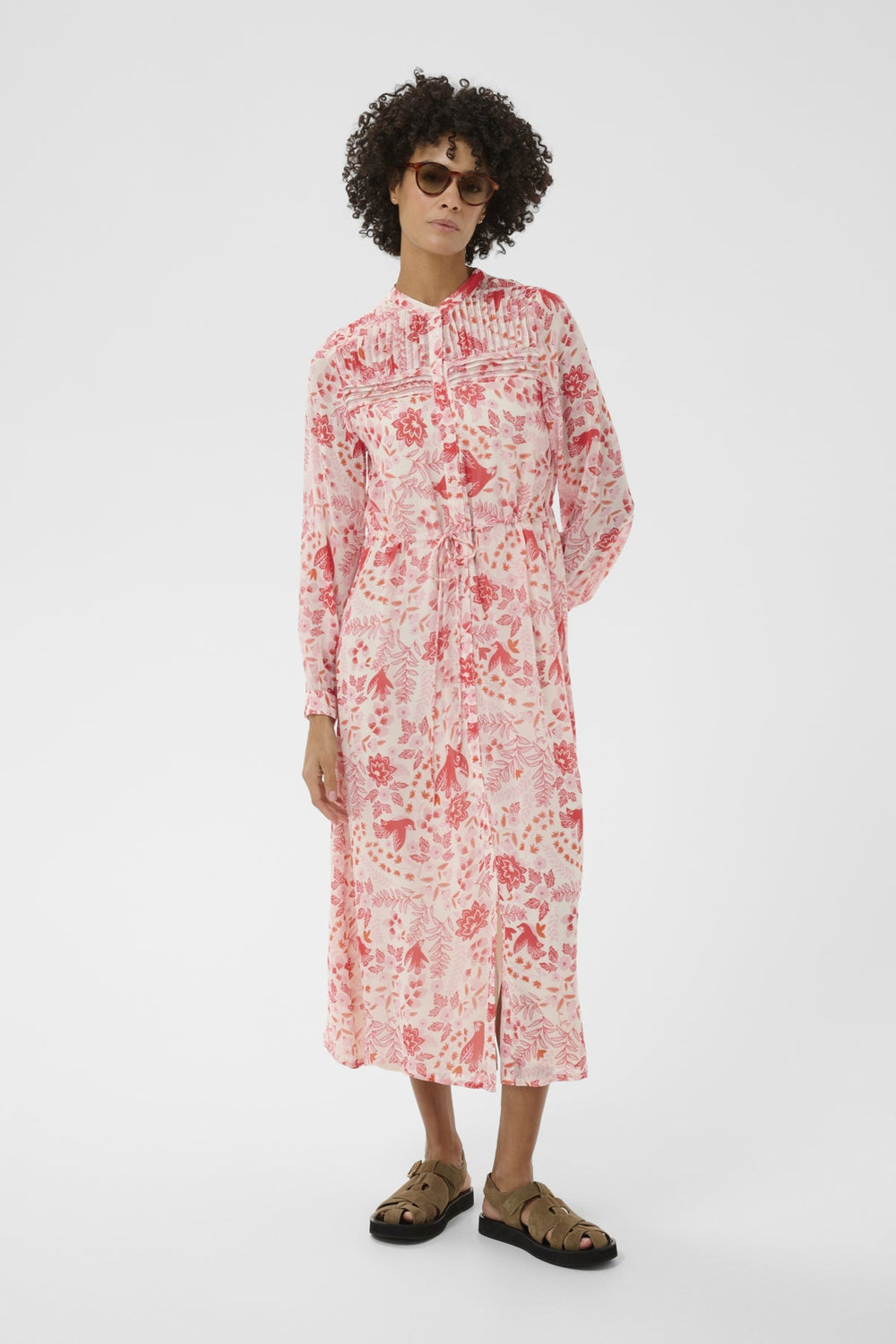 Altina Dress Poppy Red Bird Print | Kjoler | Smuk