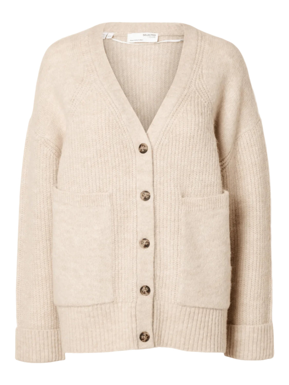 Alva Ls Knit Cardigan Birch Melange | Genser | Smuk - Dameklær på nett