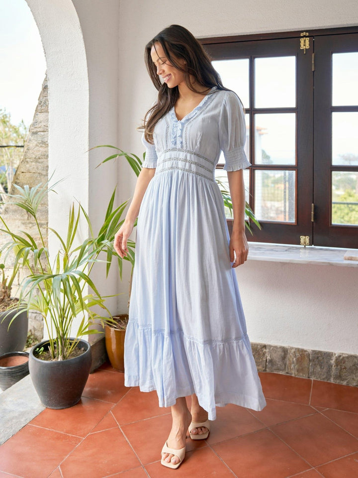 Alvina S Voile Dress Light Blue | Kjoler | Smuk