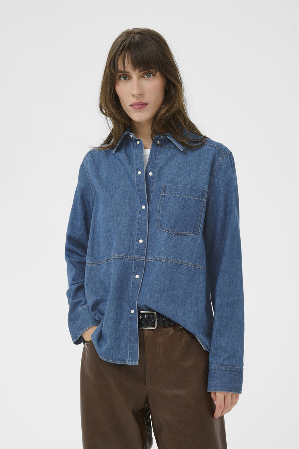 Alvine Shirt Medium Blue Denim | Skjorter og bluser | Smuk