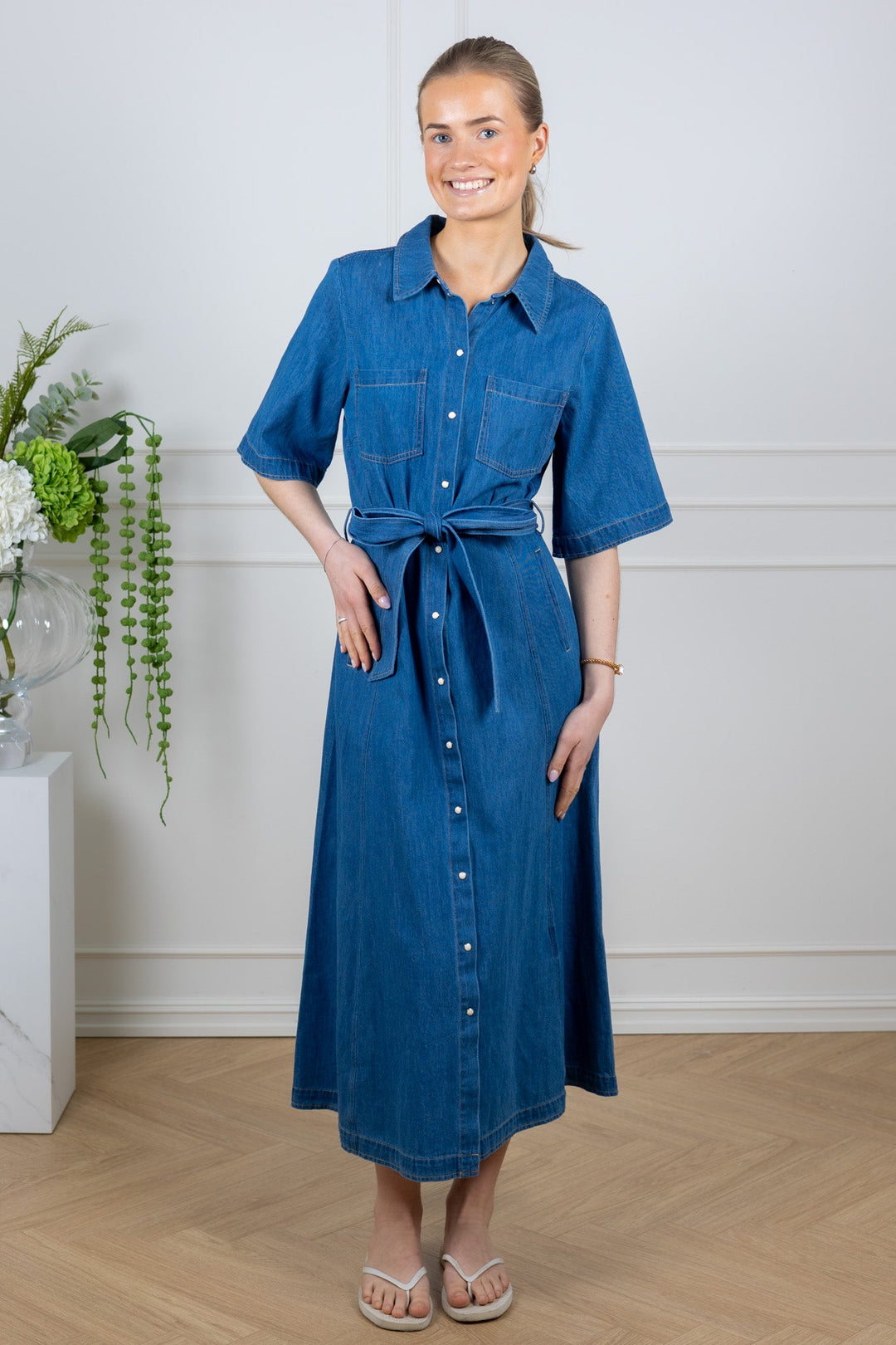 Ama Dress Medium Blue Denim | Kjoler | Smuk