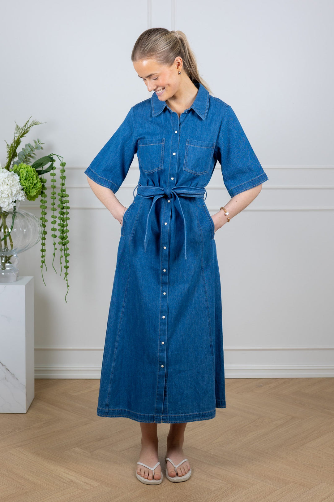 Ama Dress Medium Blue Denim | Kjoler | Smuk