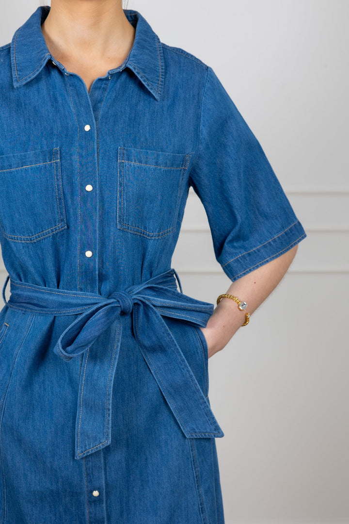Ama Dress Medium Blue Denim | Kjoler | Smuk