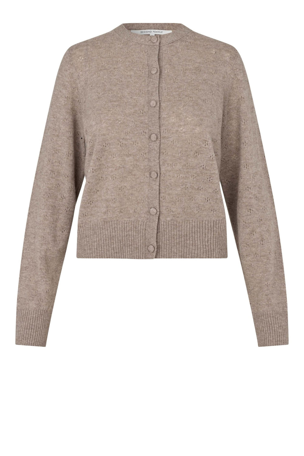 Amala Knit Cardigan Mid Brown Melange | Genser | Smuk
