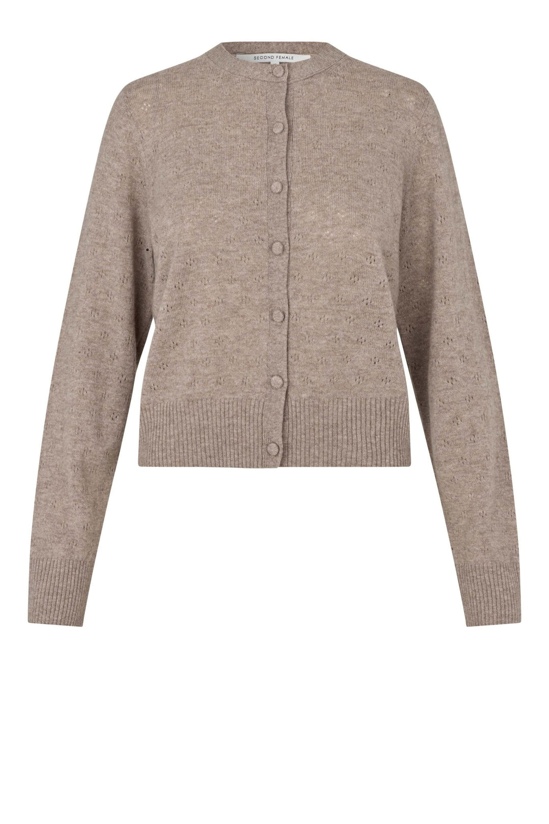 Amala Knit Cardigan Mid Brown Melange | Genser | Smuk