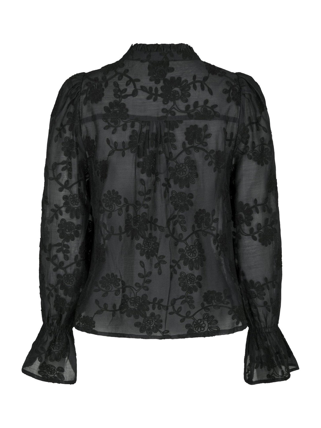 Amara Emb. Blouse Black | Skjorter og bluser | Smuk
