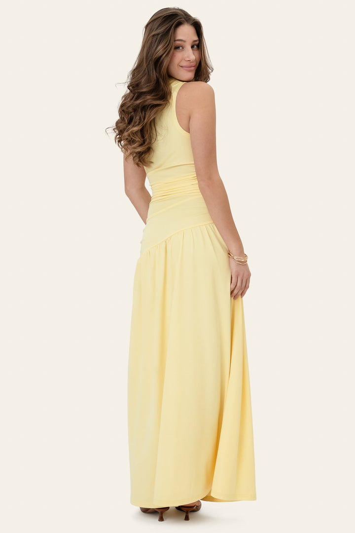 Amelia Maxi Dress Yellow | Kjoler | Smuk