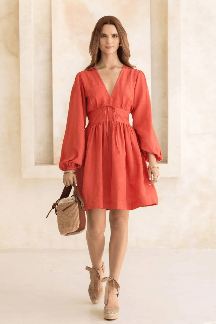 Amelie Dress Candid Apple Linen | Kjoler | Smuk