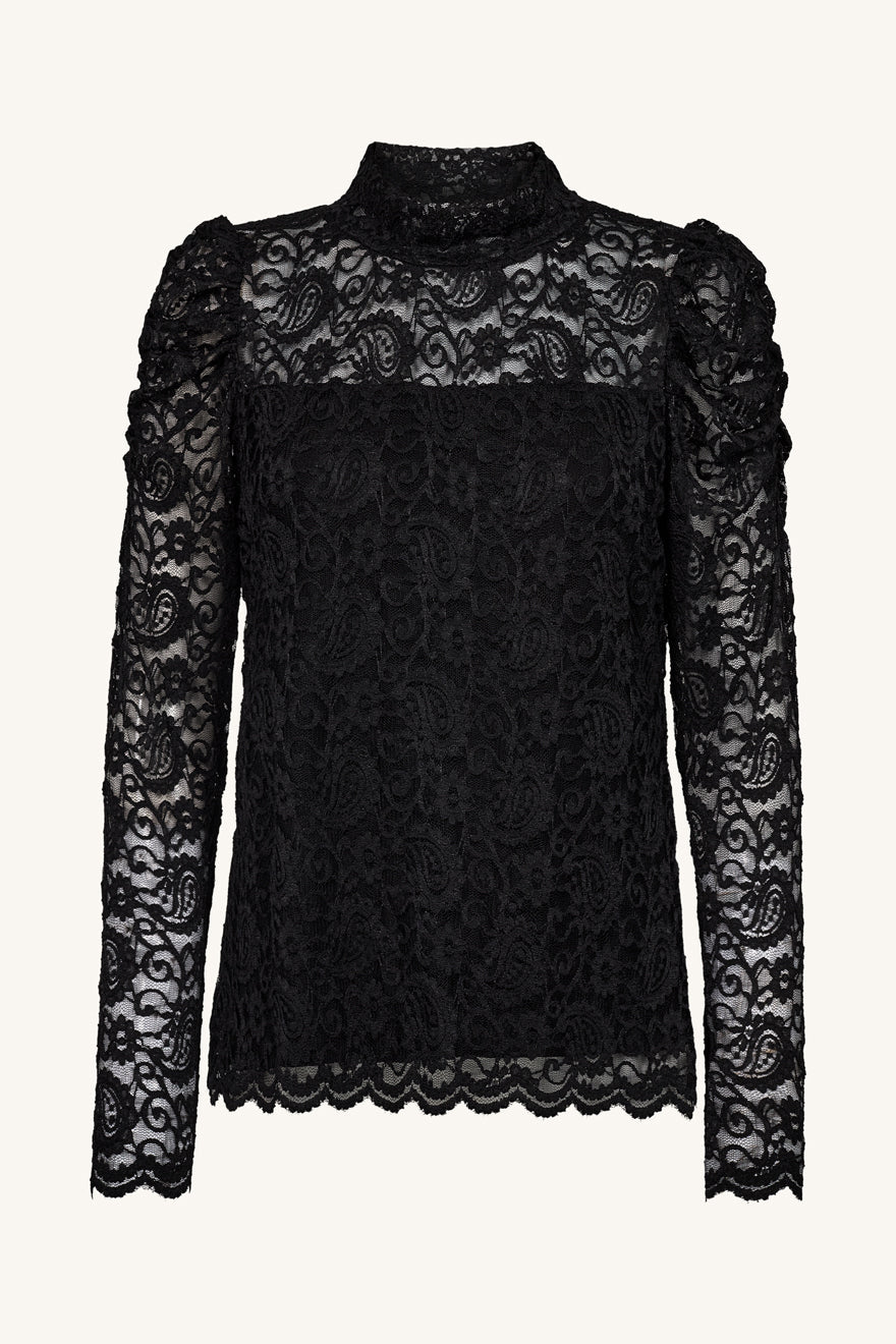 Amethyst T-Shirt L/S Black | Topper | Smuk