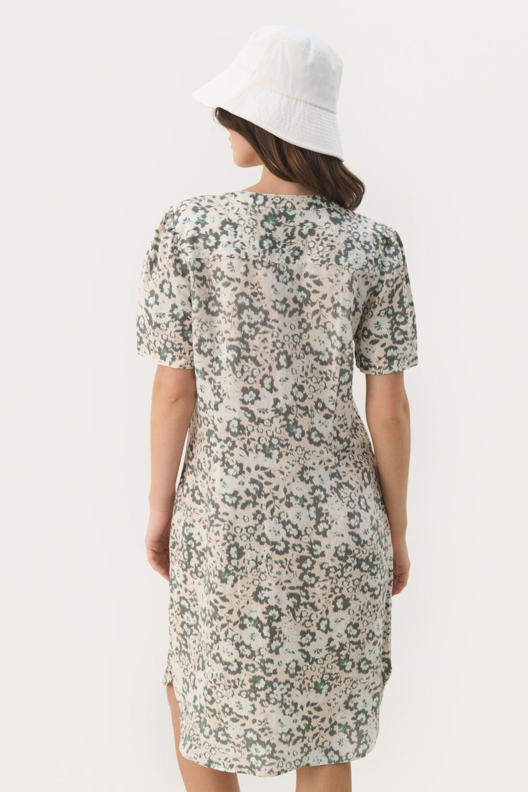 Aminasepw Dress Agave Green Blurred Flower | Kjoler | Smuk - Dameklær på nett
