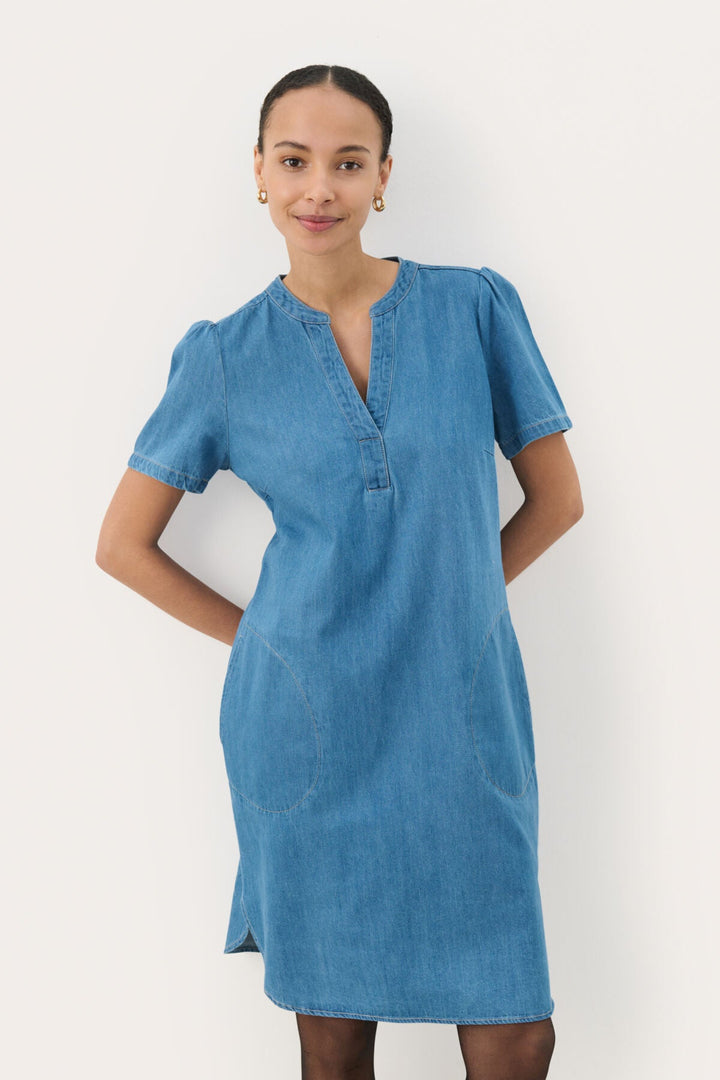Aminasepw Dress Medium Blue Denim | Kjoler | Smuk - Dameklær på nett
