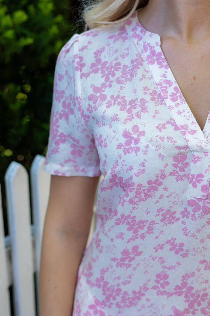 Aminasepw Dress Pink Nectar Contrast Flower | Kjoler | Smuk - Dameklær på nett
