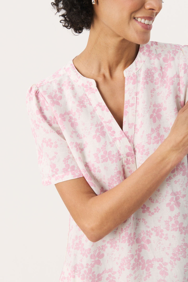 Aminasepw Dress Pink Nectar Contrast Flower | Kjoler | Smuk - Dameklær på nett