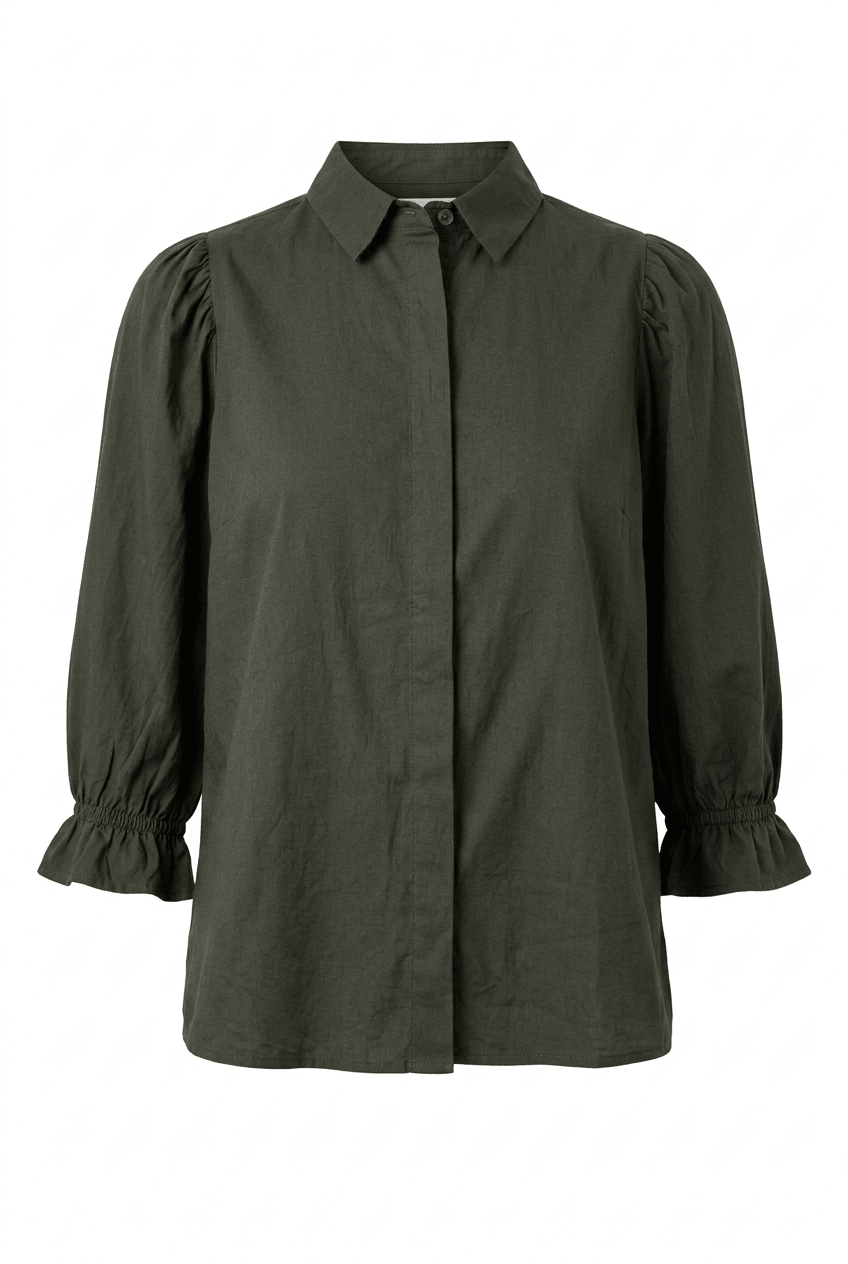 Amy Shirt Moss Green | Skjorter og bluser | Smuk